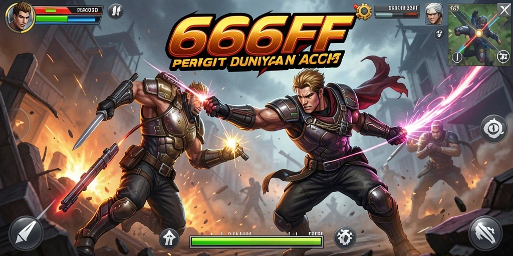 Tampilan aksi mendebarkan dalam gameplay 666FF.
