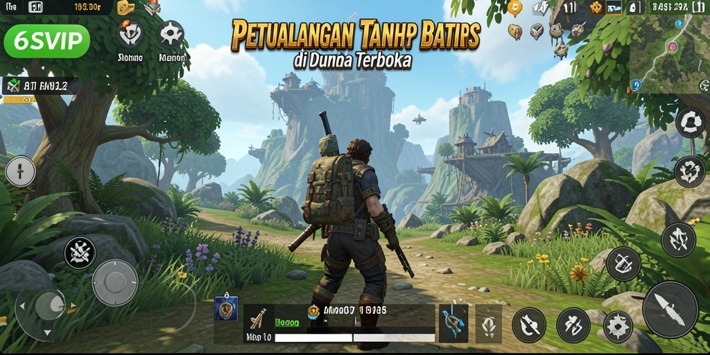 Tangkapan layar gameplay 6SVIP yang menampilkan dunia terbuka yang luas dan interaktif.