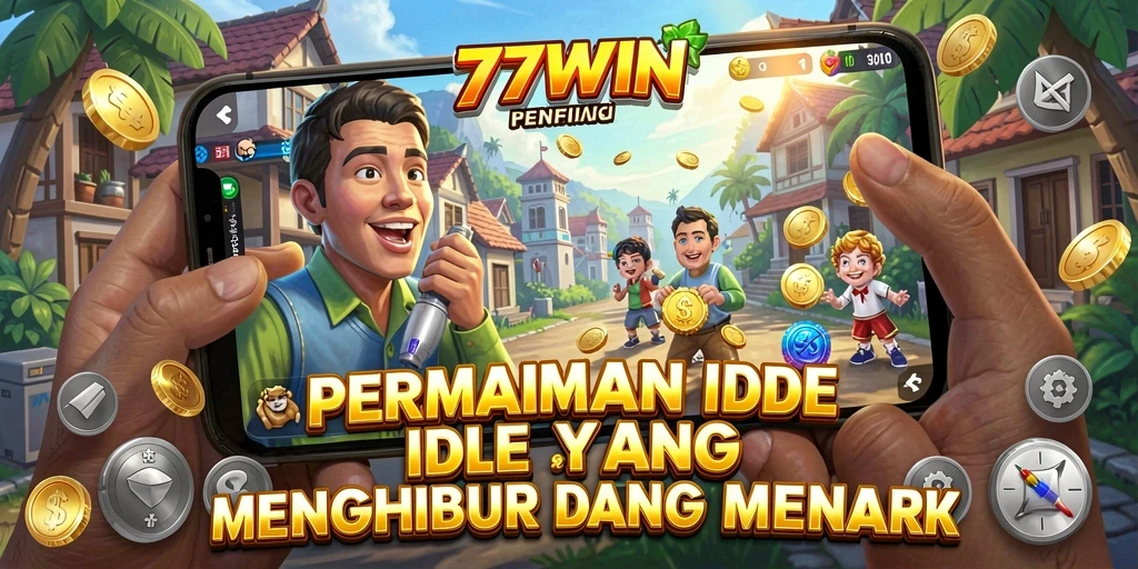 Tangkapan layar menampilkan aksi seru dalam gameplay Idle 77WIN.