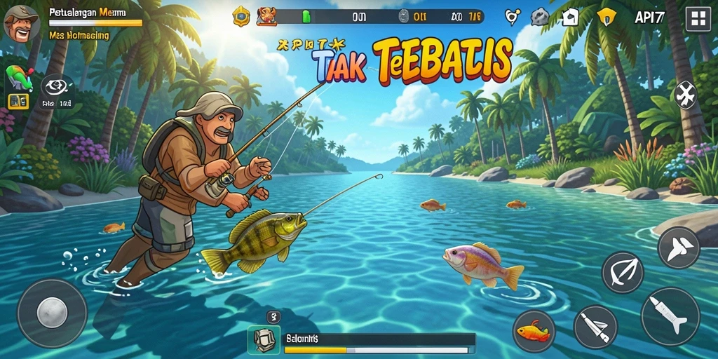 Gameplay menarik dalam API77 dengan berbagai lokasi memancing.