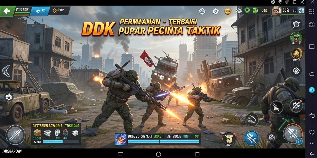 Tampilan gameplay DKK yang mendebarkan dan penuh strategi.