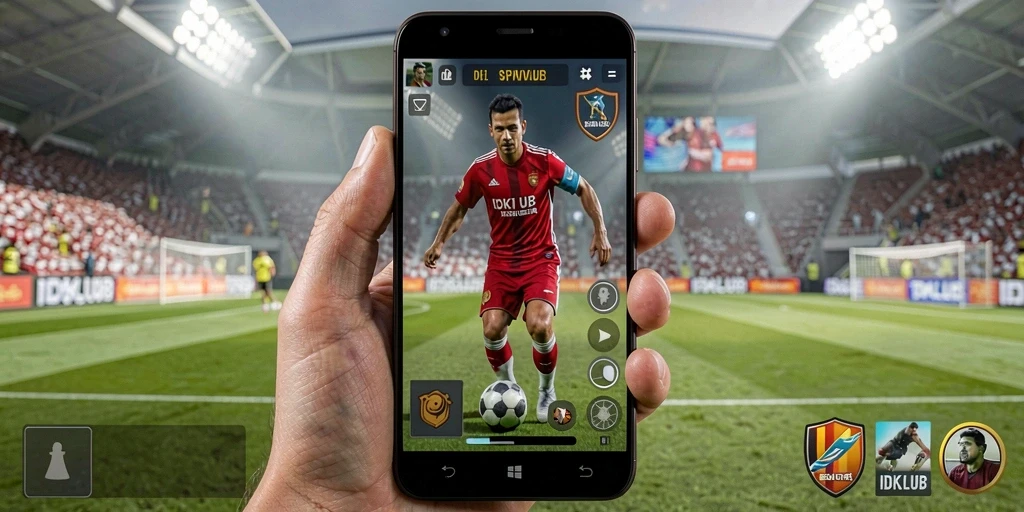 Tampilan gameplay <strong>IDKLUB</strong> yang seru dengan aksi sepak bola yang realistis.