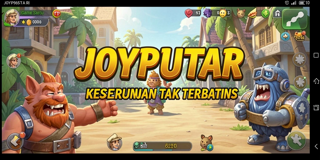 Tampilan gameplay seru JOYPOTAR yang menampilkan tantangan Arcade.