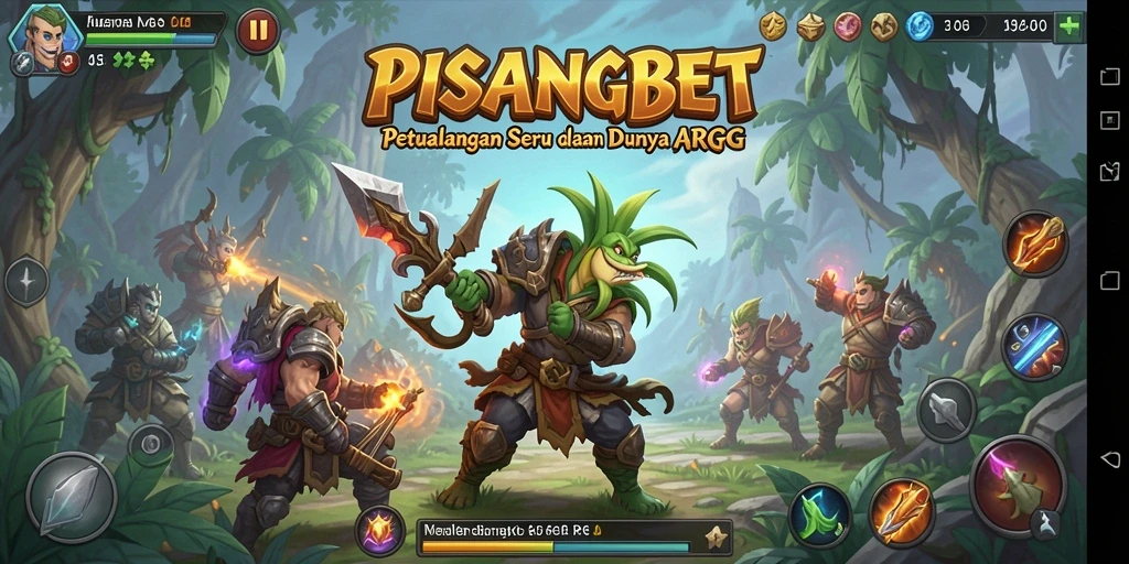 Menampilkan aksi seru dalam pertarungan ARPG PISANGBET.