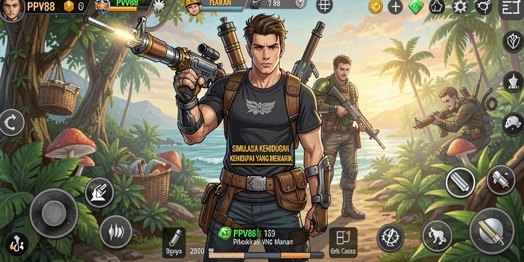 Tampilan gameplay PPV88 yang menampilkan interaksi karakter dan lingkungan.
