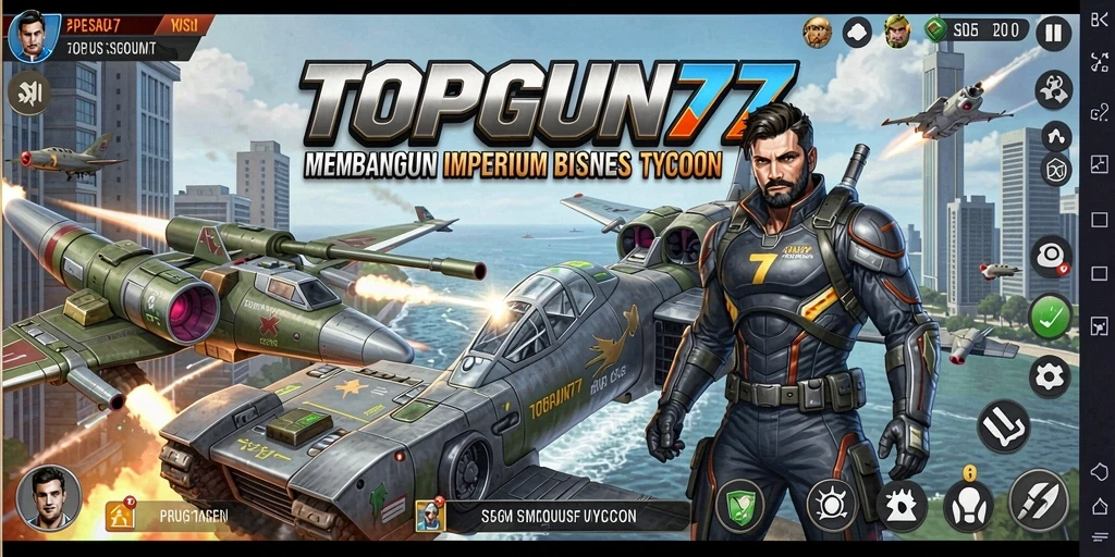 Tampilan gameplay seru di TOPGUN77 dengan berbagai tantangan bisnis.