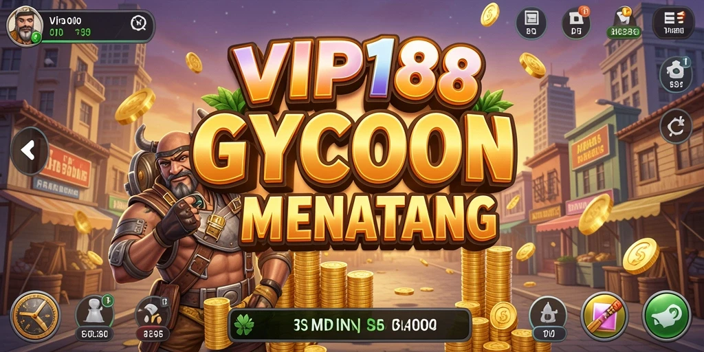 Screenshot menunjukkan pemain membangun kerajaan bisnis dalam VIP188.